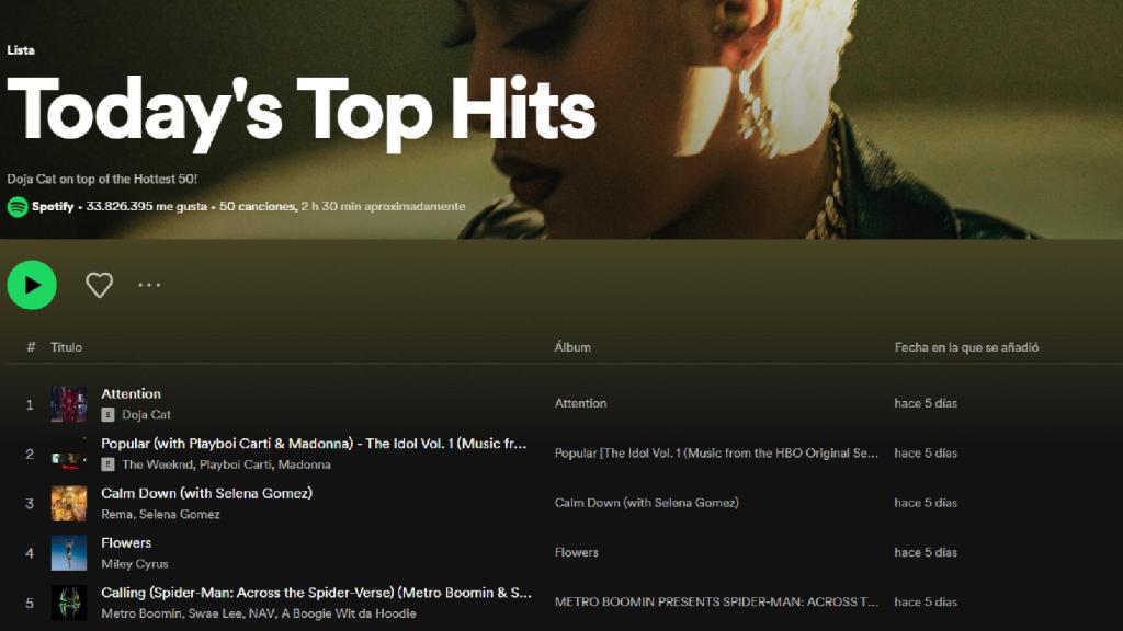Lista de reproducción de Spotify
