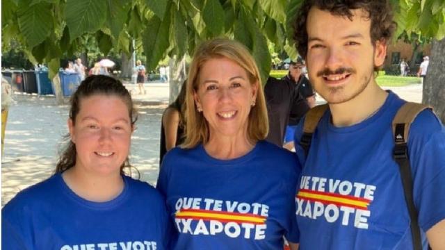 Detalle de la fotografía, ya eliminada, que compartieron las Nuevas Generaciones de Rivas-Vaciamadrid.