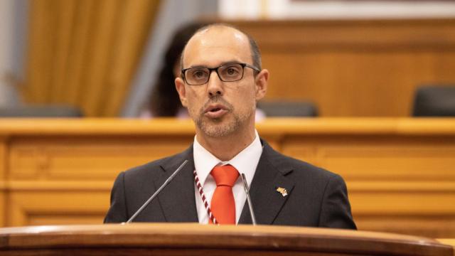 Pablo Bellido pronuncia su discurso en la sesión constitutiva de las Cortes de Castilla-La Mancha