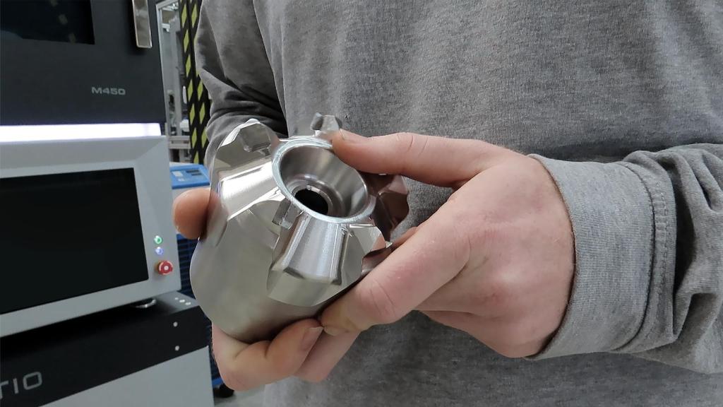 Una de las piezas fabricadas con la tecnología de Meltio