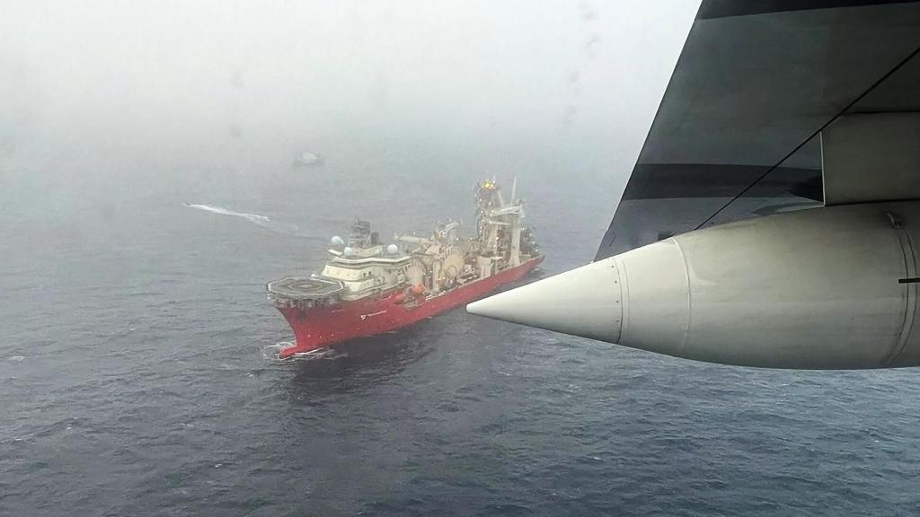 El barco Deep Energy durante su búsqueda del submarino desaparecido.
