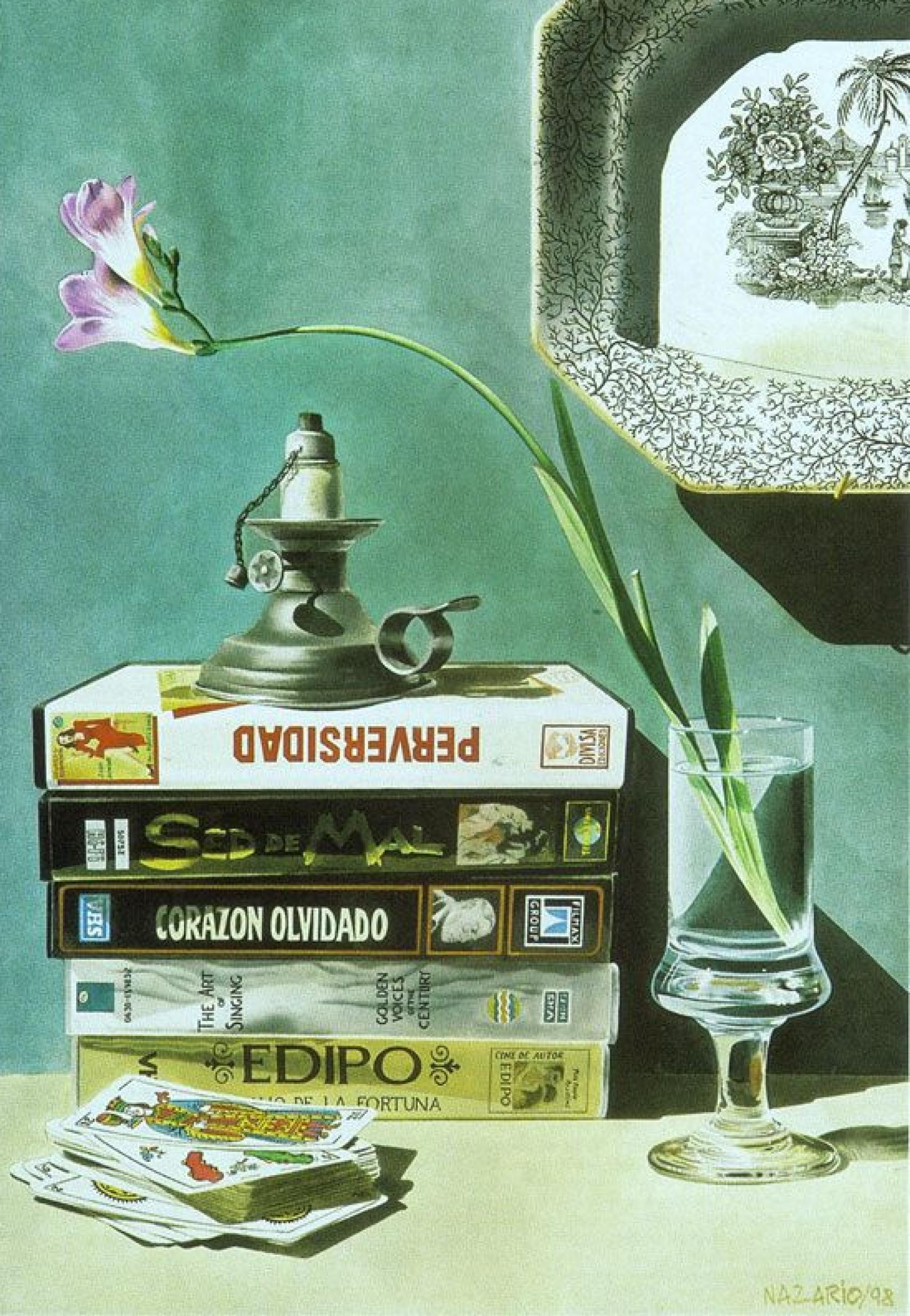 Cuadro del pintor Nazario parte de la exposición (1998).