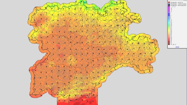 Mapa de riesgo de incendios