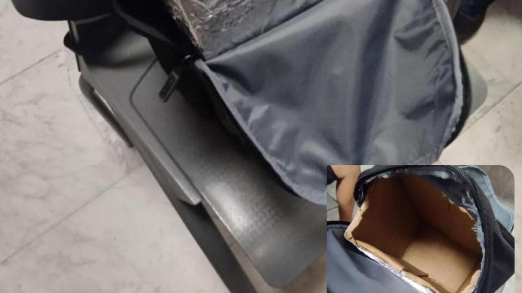 Las bolsas de aluminio que utilizaba el detenido