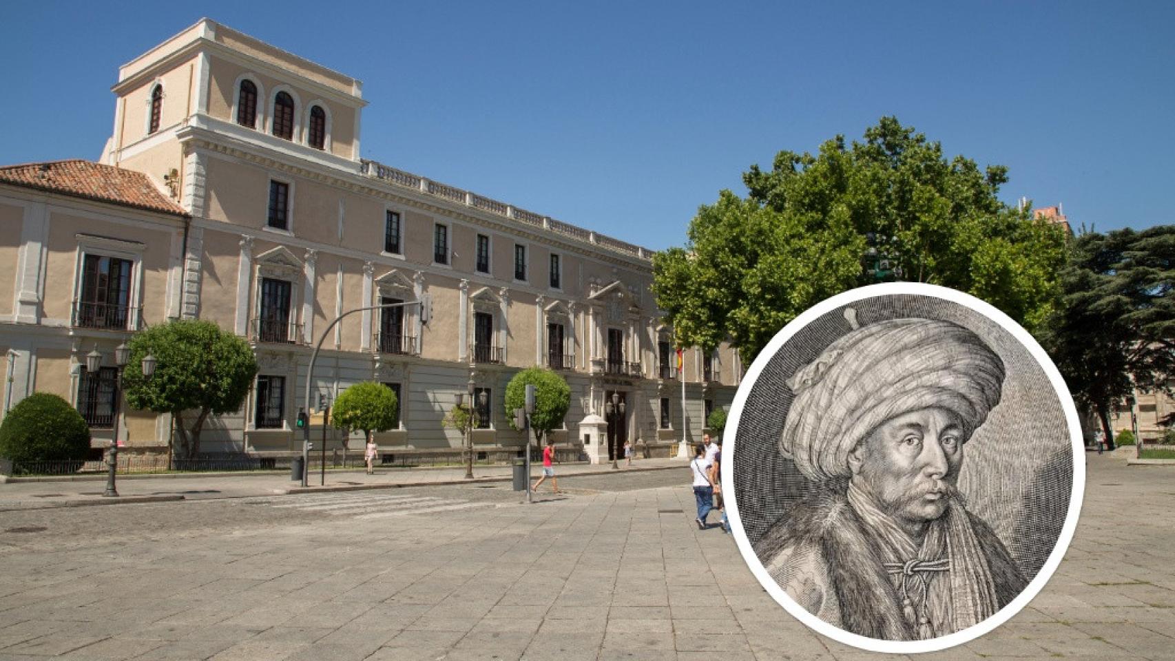 Imagen del Palacio Real de Valladolid y de Juan de Persia.