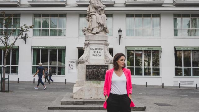Irene Pardo, en la plaza de Santa Ana de Madrid. Foto: José Verdugo