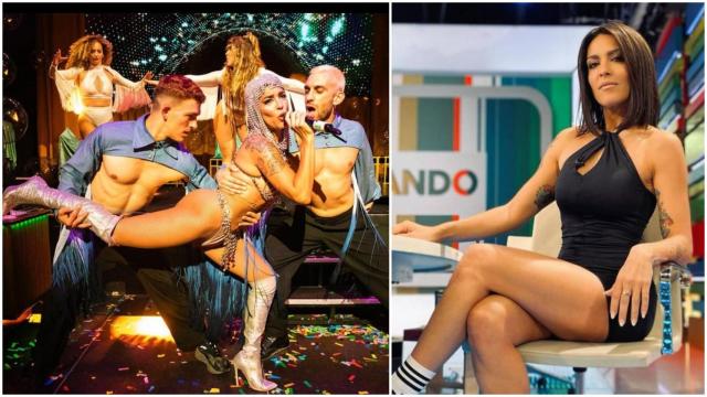 A la izquierda, Lorena Castell, en 'Bingo para señoras' y, a la derecha, en 'Zapeando'.