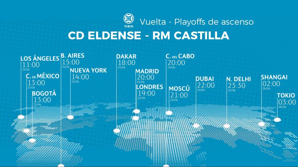 Horario del Eldense - RM Castilla