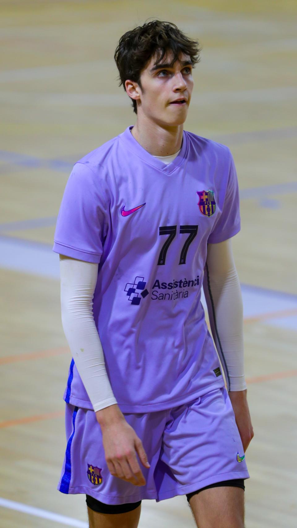 Pablo Urdangarin jugando al balonmano en Madrid, en enero de 2022.