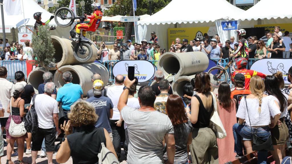 Momento del show de Trial del Motoshow.