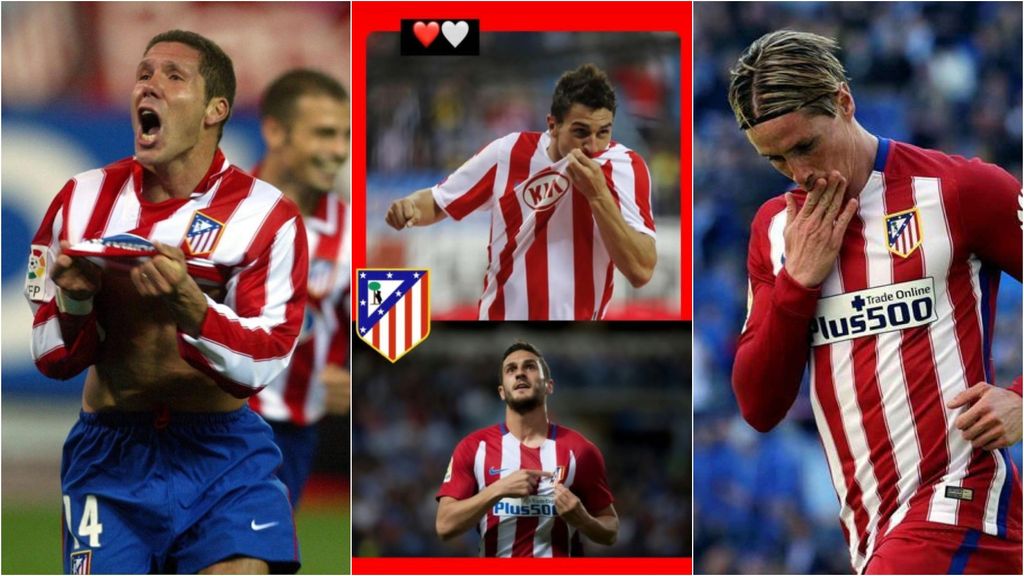 Simeone, Koke y Fernando Torres