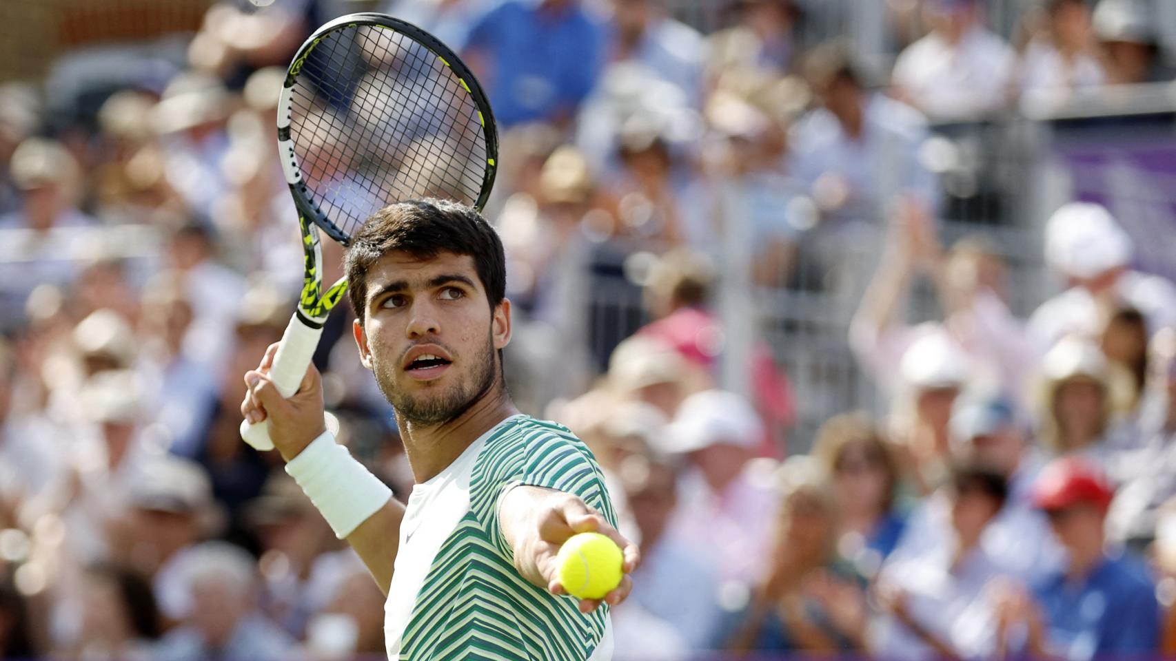 Carlos Alcaraz, en el torneo de Queen's