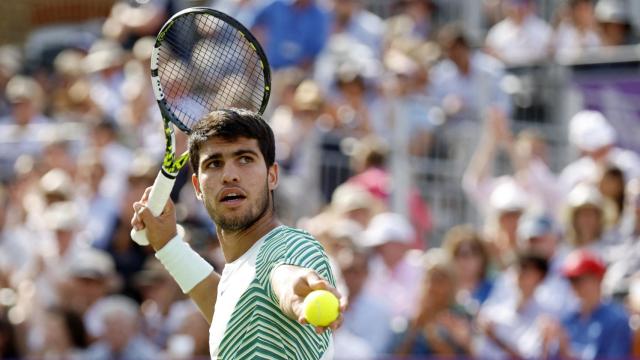 Carlos Alcaraz, en el torneo de Queen's