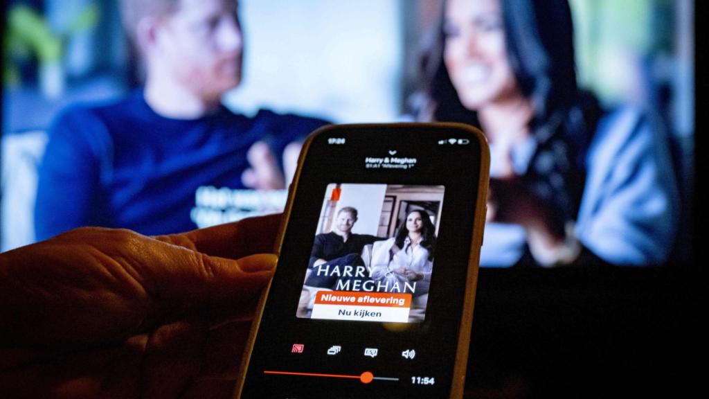 Harry y Meghan en una de las grabaciones de Netflix.