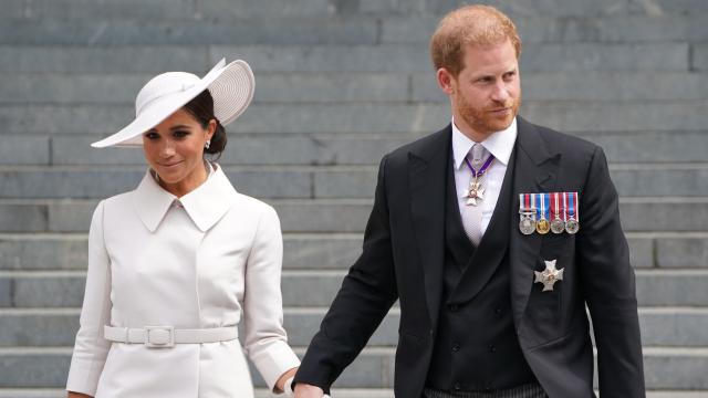 Los duques de Sussex, Meghan y Harry , la ciudad de Londres, en junio de 2022.