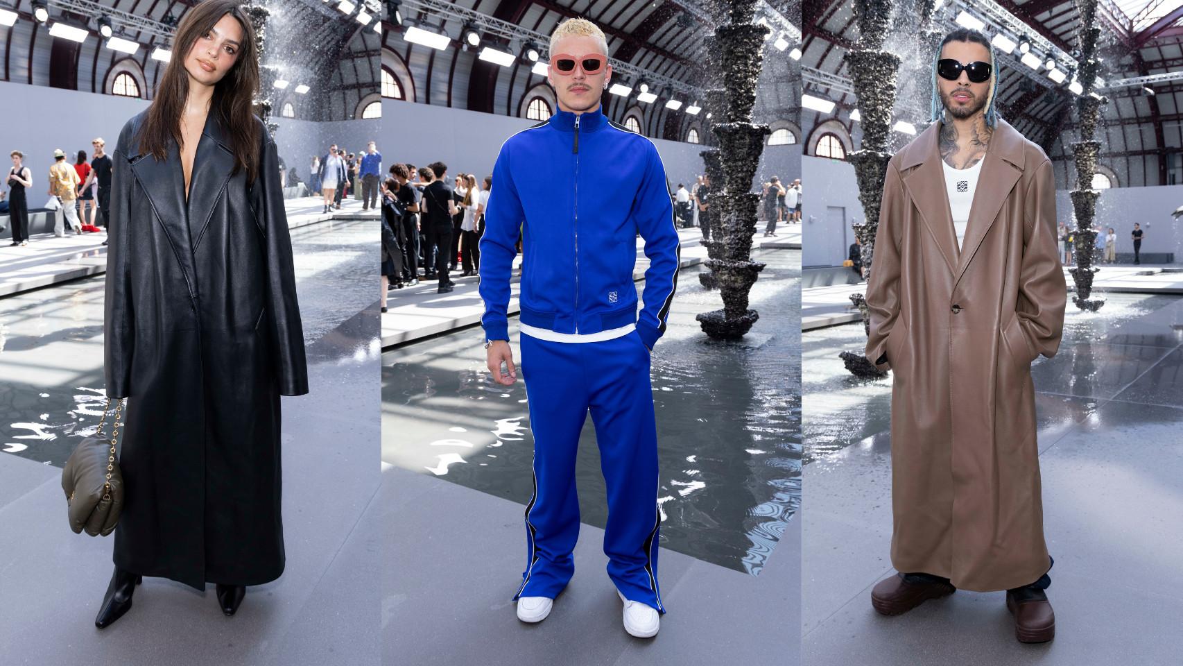Del look estilo 'Matrix' de Emily Ratajkowski a la gabardina de Rauw Alejandro: desfile de famosos en el 'front row' de Loewe en París