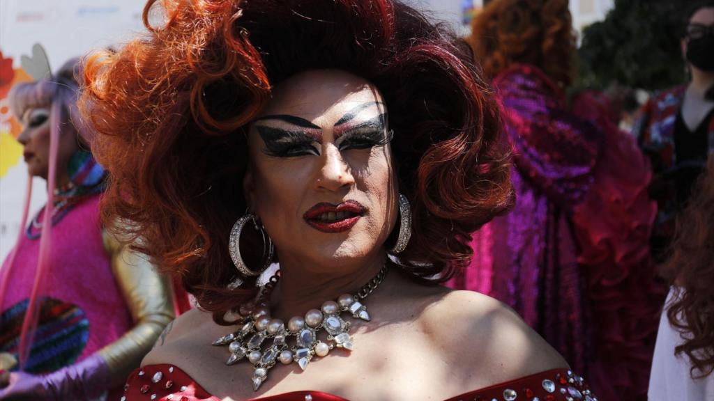 La Plexy posa durante el pregón coral del MADO Madrid Orgullo 2021.