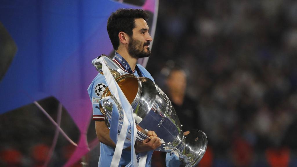 Ilkay Gündogan, con la Champions League conquistada por el Manchester City