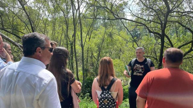 Explicación a los futuros ingenieros de mina de la Universidad de Oviedo.