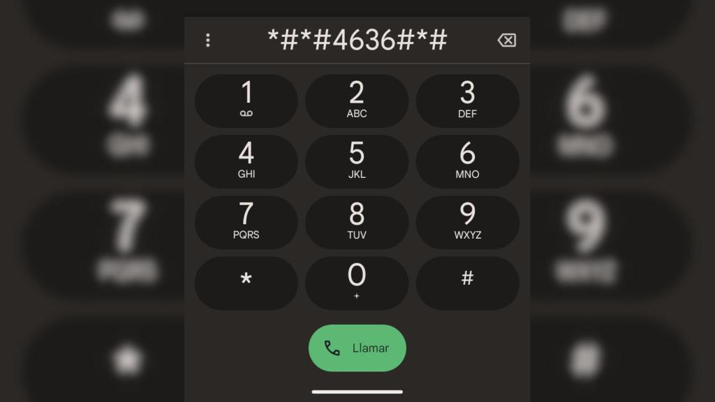 Introducir el código es igual que hacer una llamada de teléfono