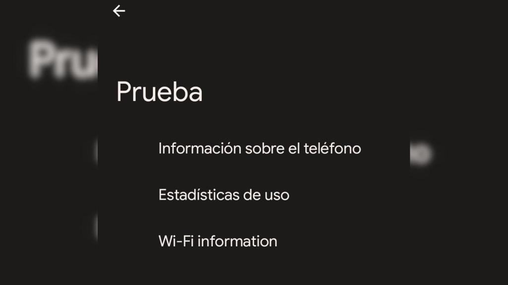 El código nos ofrece acceso a varios menús secretos
