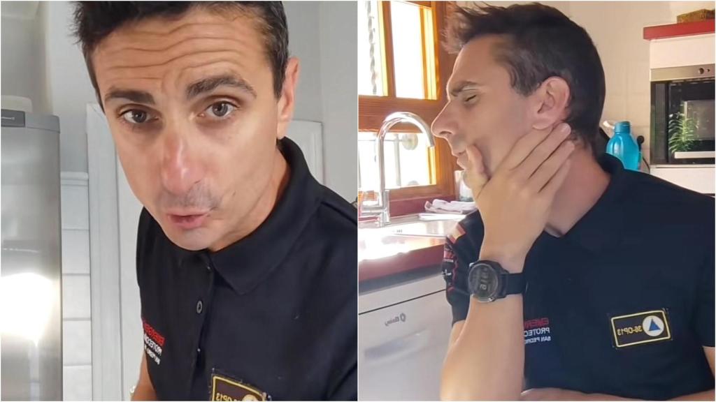 El tiktoker Miguel Assal explicando en un vídeo qué pasos hay que seguir si sufres un infarto estando solo en casa.