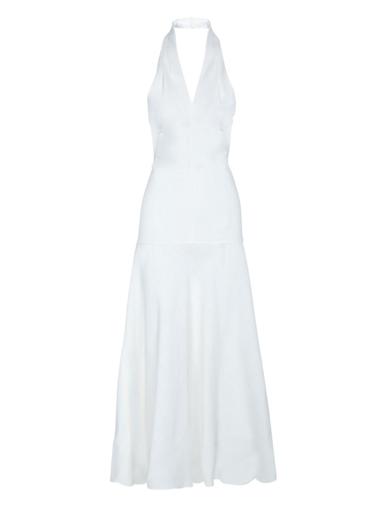 Vestido halter lino de Jorge Vázquez.