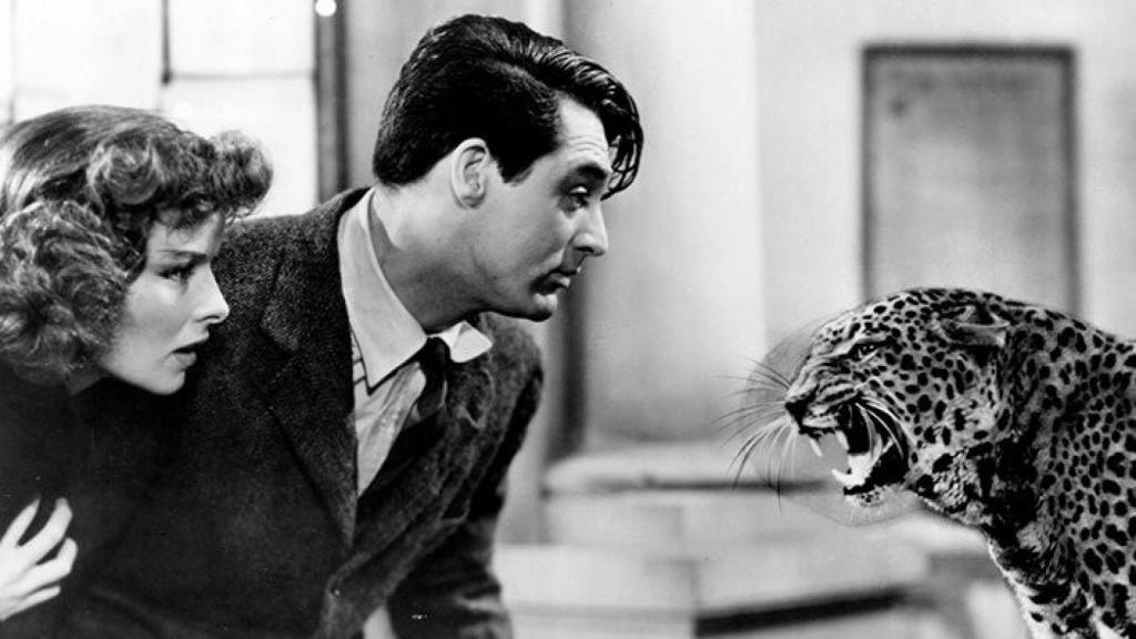 Katharine Hepburn y Cary Grant en 'La fiera de mi niña'