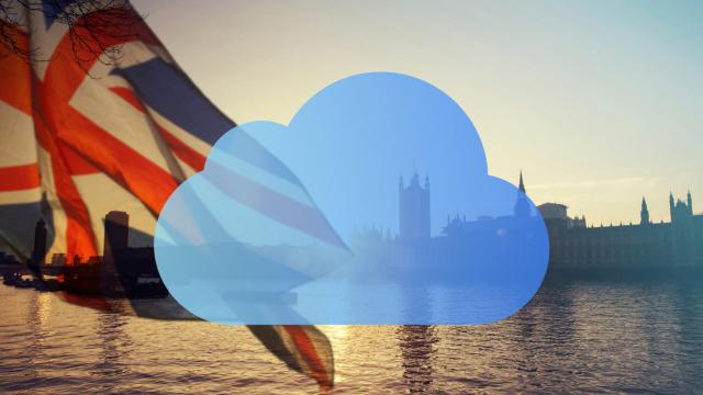 Fotomontaje con el logo de iCloud.