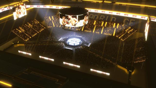 Render de un evento de la UFC en el nuevo Santiago Bernabéu