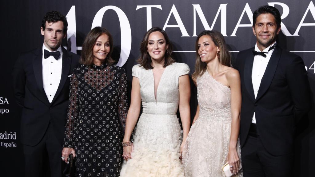 Ana Boyer y Fernando Verdasco junto a Tamara Falcó e Íñigo Onieva, en el 40 cumpleaños de la marquesa de Griñón.