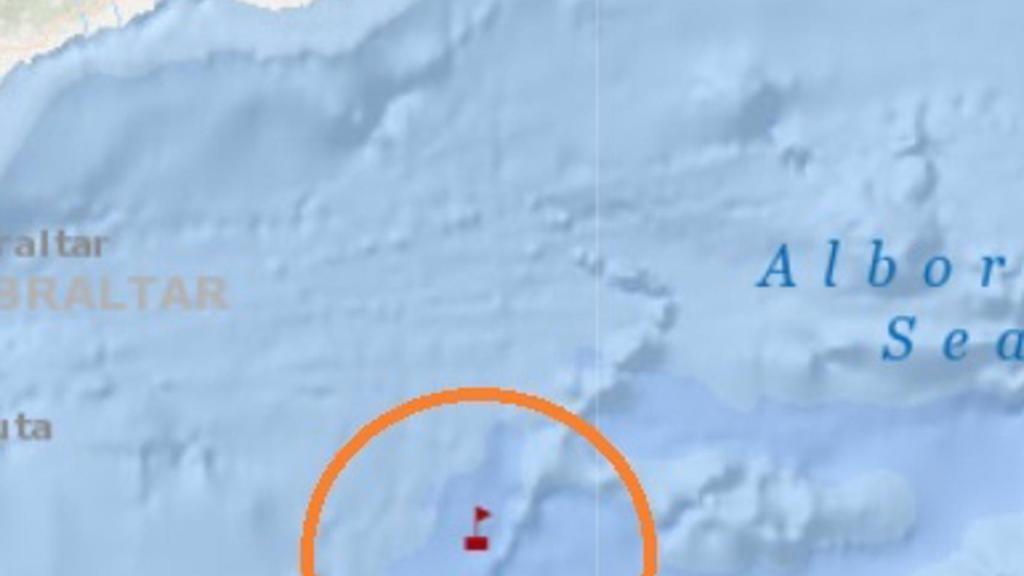 Punto concreto donde fueron rescatados los 25 magrebíes.
