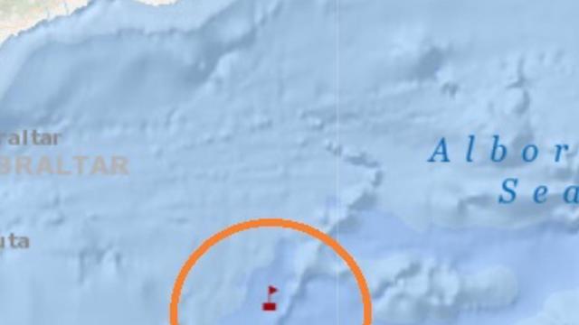 Punto concreto donde fueron rescatados los 25 magrebíes.