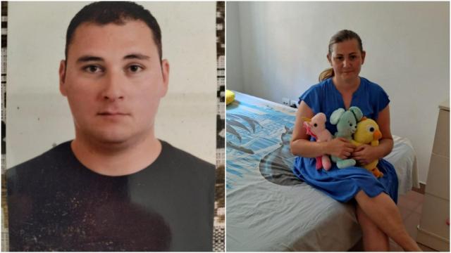 Claudiu, el padre de Karina y Dalia que se ha llevado a las niñas a Rumanía. Al lado, su todavía esposa, Alina, sentada en el cuarto de las menores con sus peluches preferidos.