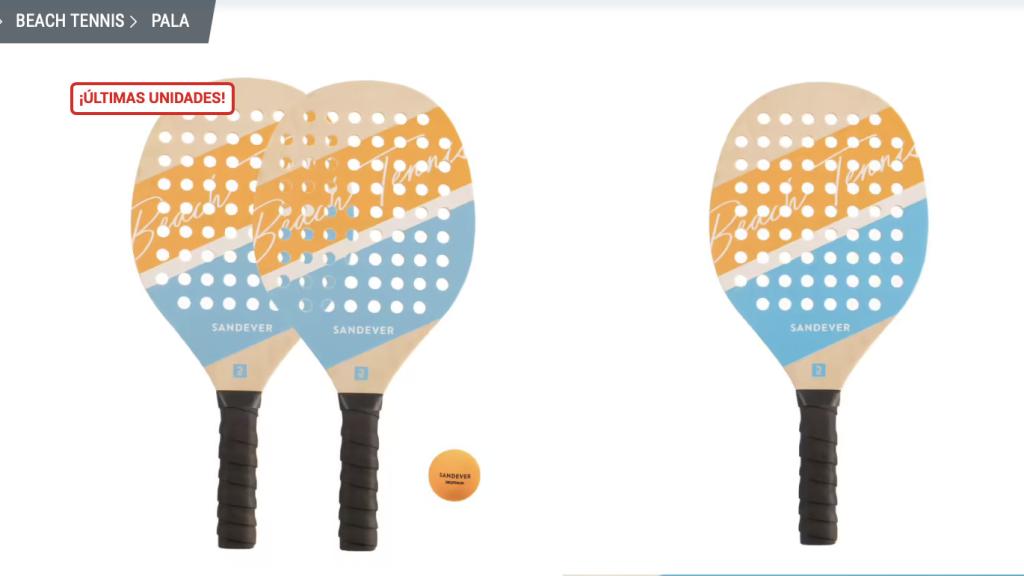 Set palas de tenis.