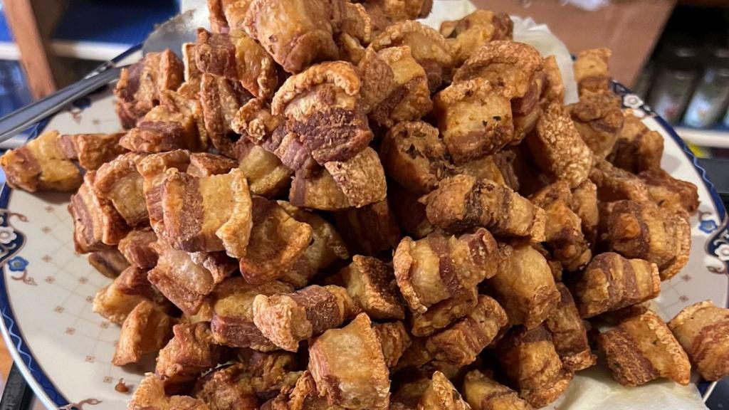 Unos torreznos del bar Los Granados.