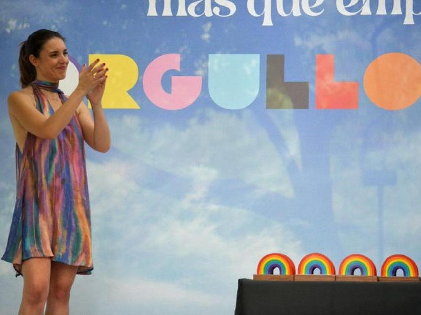 Irene Montero este martes en un acto LGTBI.
