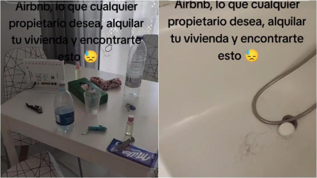 Imágenes de cómo dejaron tres chicas un apartamento de Airbnb tras su estancia.