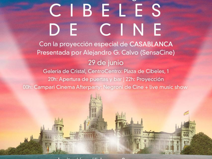 Cartel Cibeles de cine.