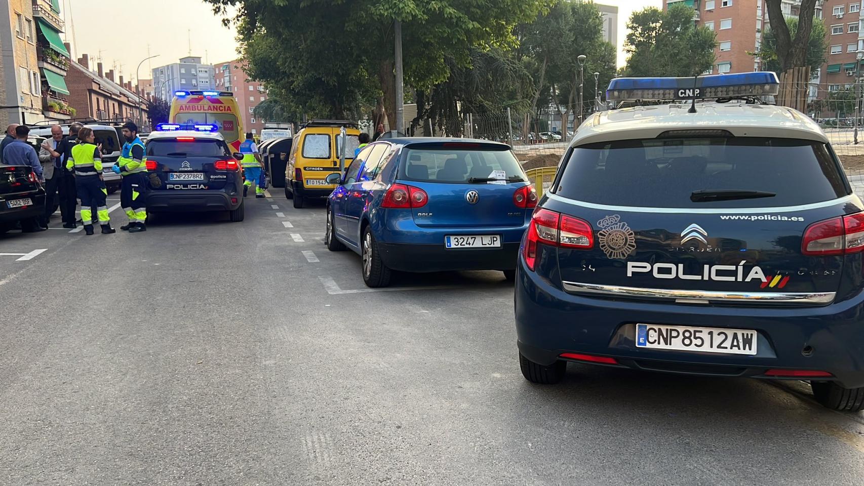 La policía en el lugar de los hechos