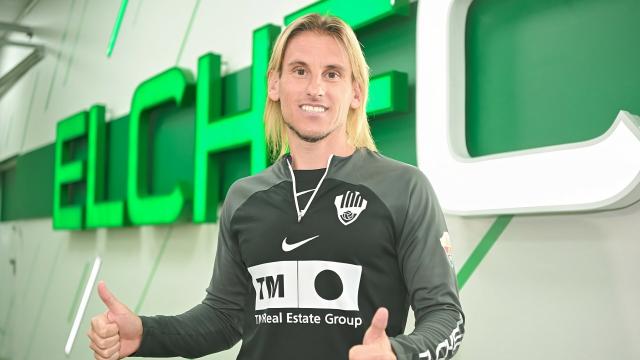 Sebastián Beccacece, en su presentación con el Elche.