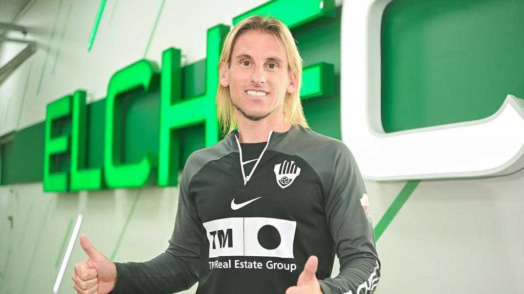 Sebastián Beccacece, en su presentación con el Elche.