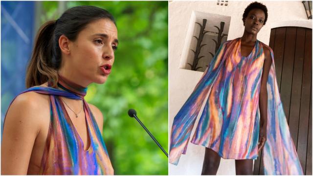 Irene Montero con vestido de la firma G·LEM.