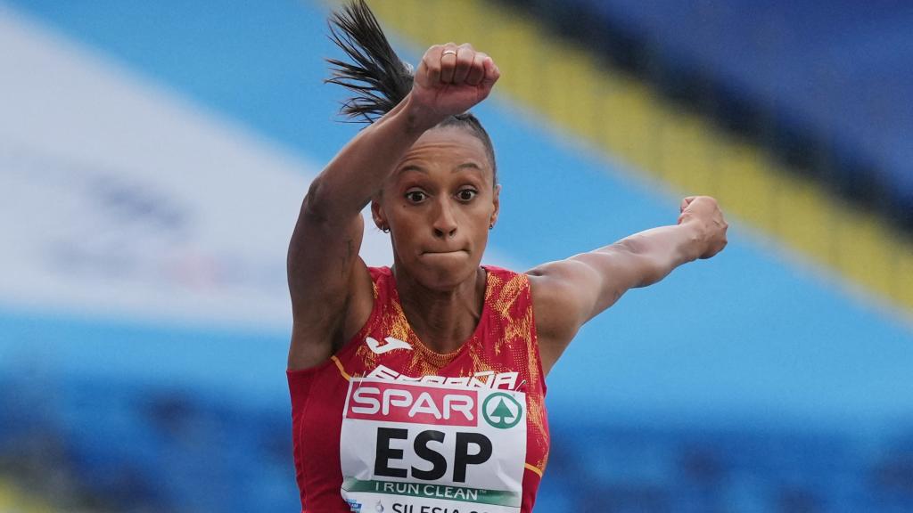 Ana Peleteiro, durante los Europeos de Atletismo.