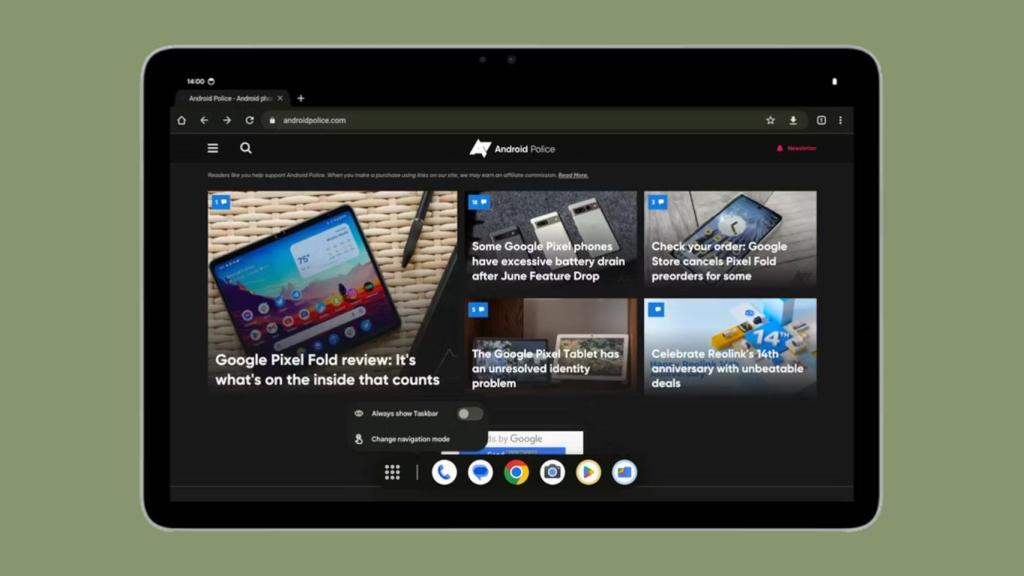 La nueva opción de Android permitirá dejar la barra de tareas en tablets