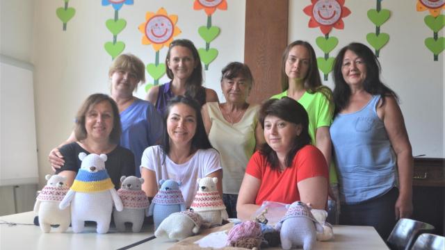 Uno de los talleres de tejedoras.