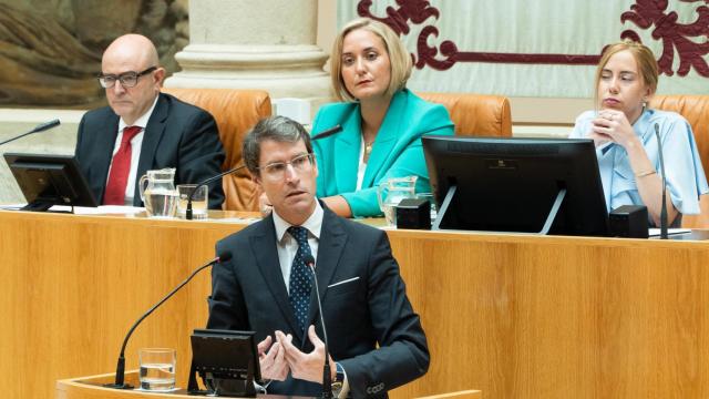 Gonzalo Capellán, durante la sesión de su investidura como presidente de La Rioja