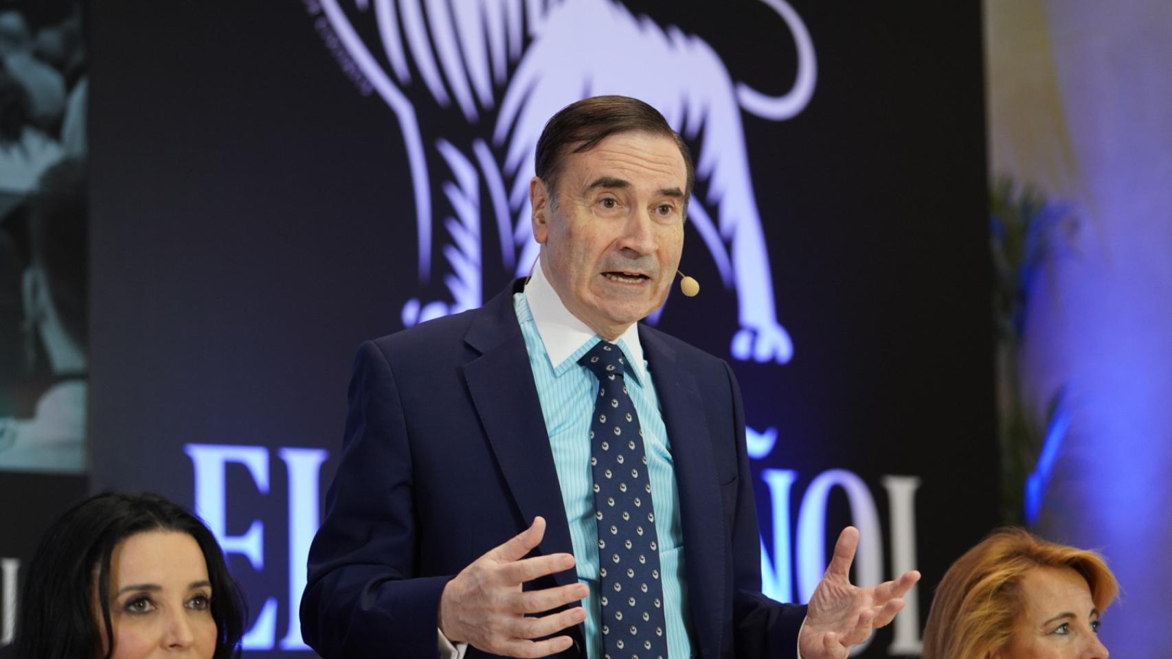 Pedro J. Ramírez, presidente ejecutivo y director de EL ESPAÑOL, durante su intervención en la Junta General de Accionistas del diario.