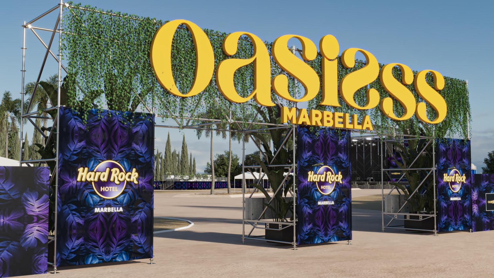 La zona de entrada al Oasisss Marbella Fest.