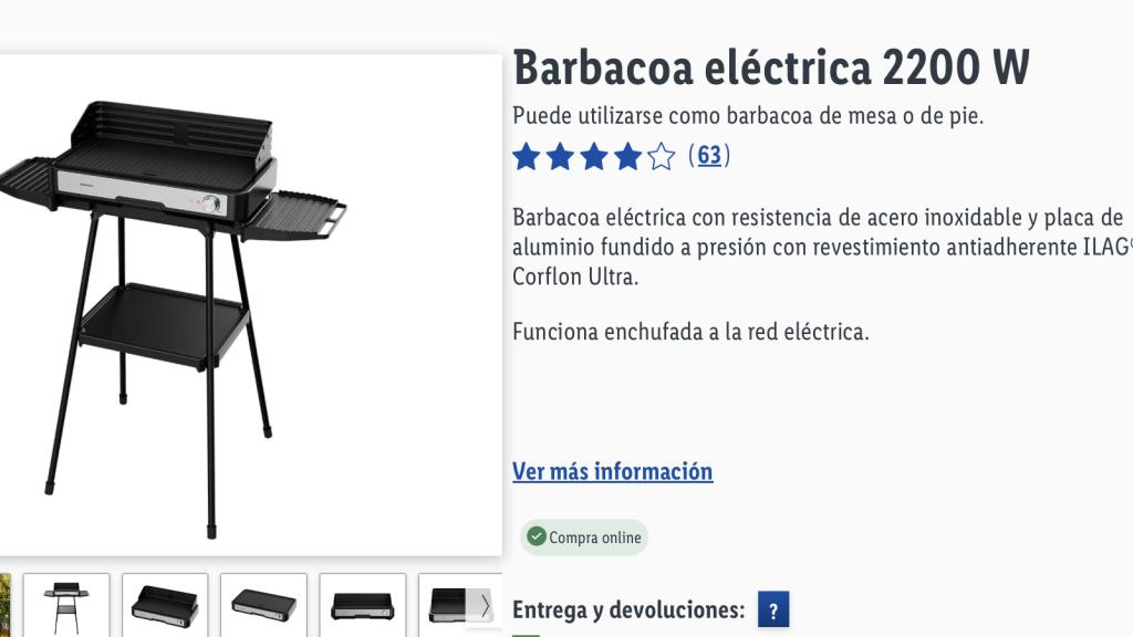 Barbacoa eléctrica.
